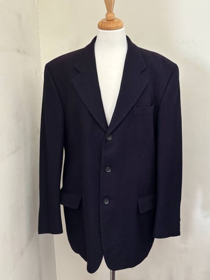 Burton Men Jacket 70% Wool Dark Blue Size: Xl