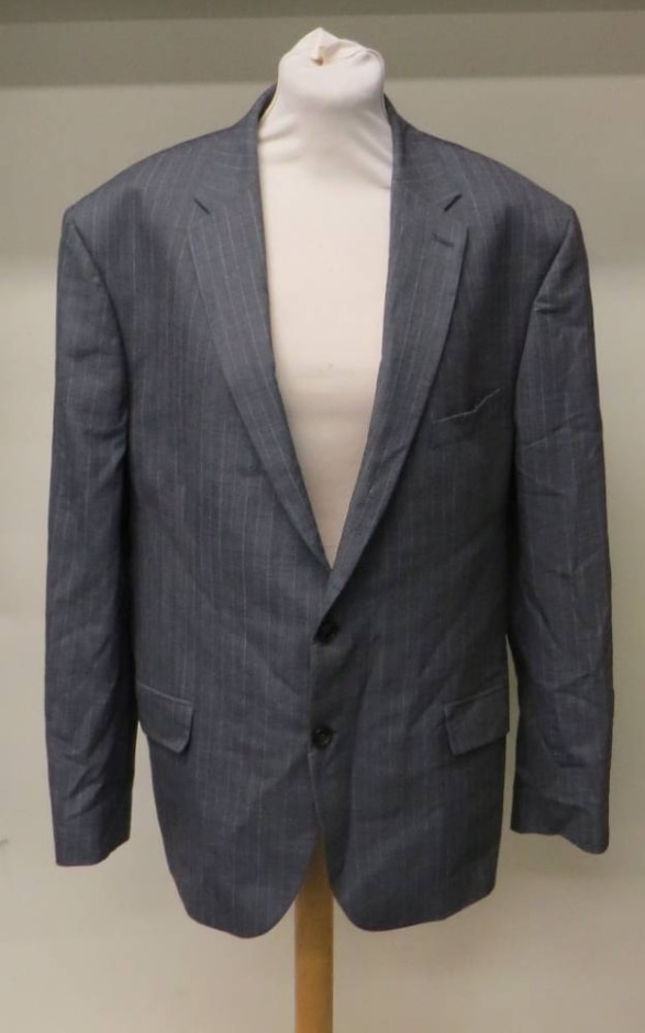 M&s Marks & Spencer Single Breasted Suit Jacket Dark Grey Size: M