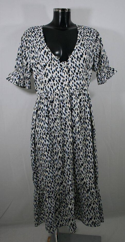 Bnwt Nasty Gal Animal Print Tiered Mididress Multi Size: 12