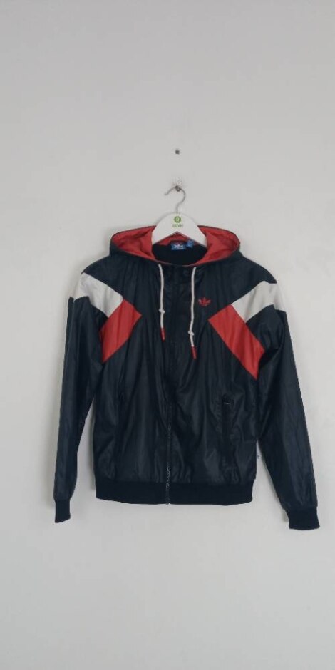 Adidas Zip Up Hoodie Navy/red/white Size: 6