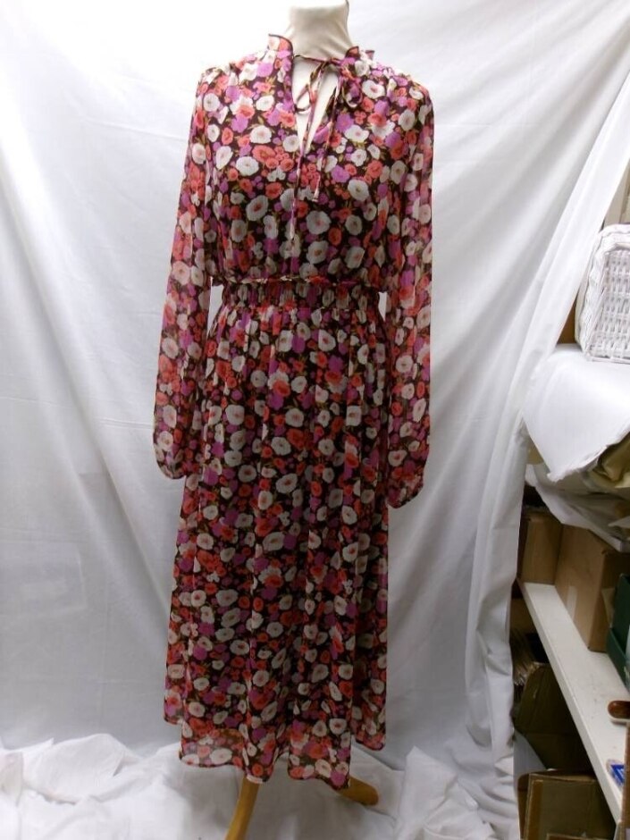 Next Floaty Maxi Dress Brown Floral Size: 10