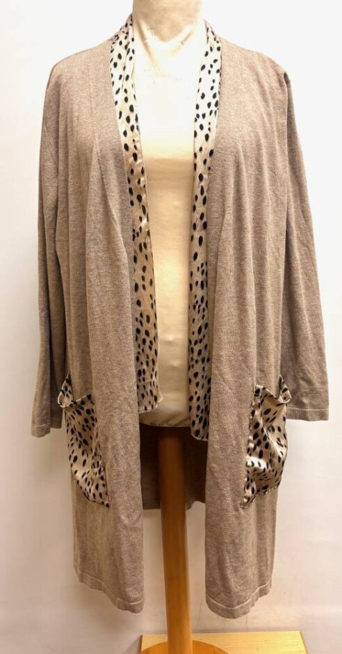 Frank Usher Cardigan Beige Size: L