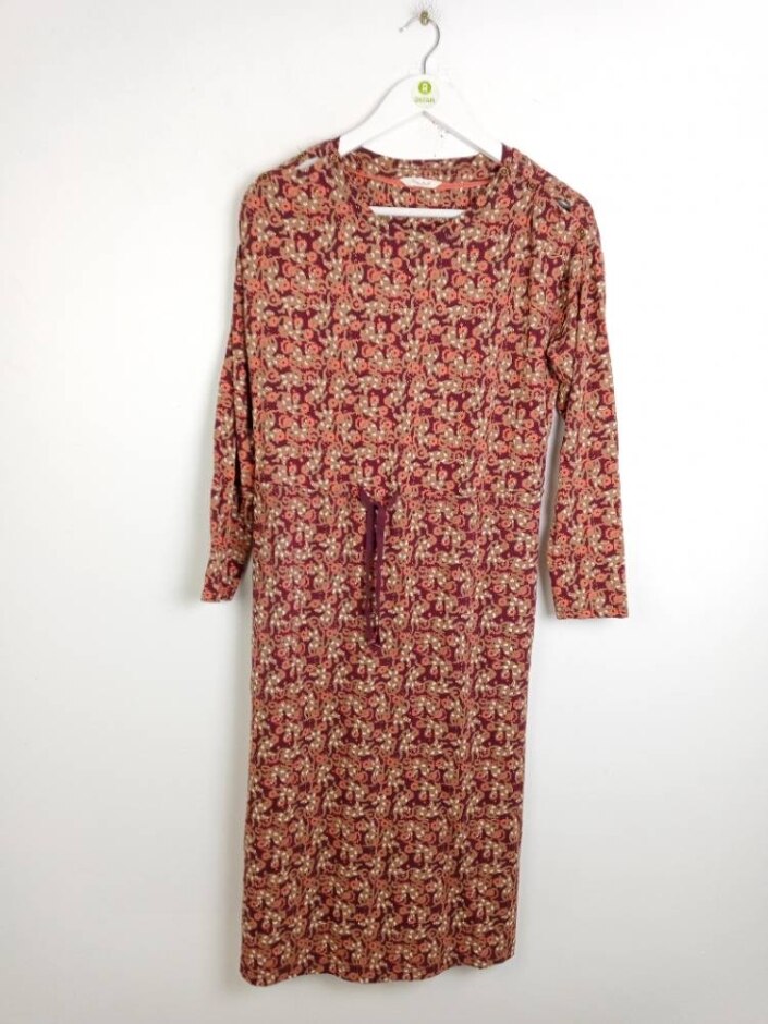 White Stuff Long Dress With Drawstring Waist Multicoloured Size: 10