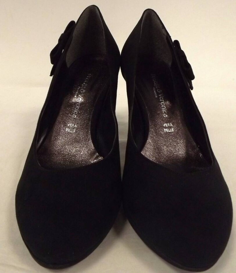 Priscilla & Veronica Black Suede Pumps