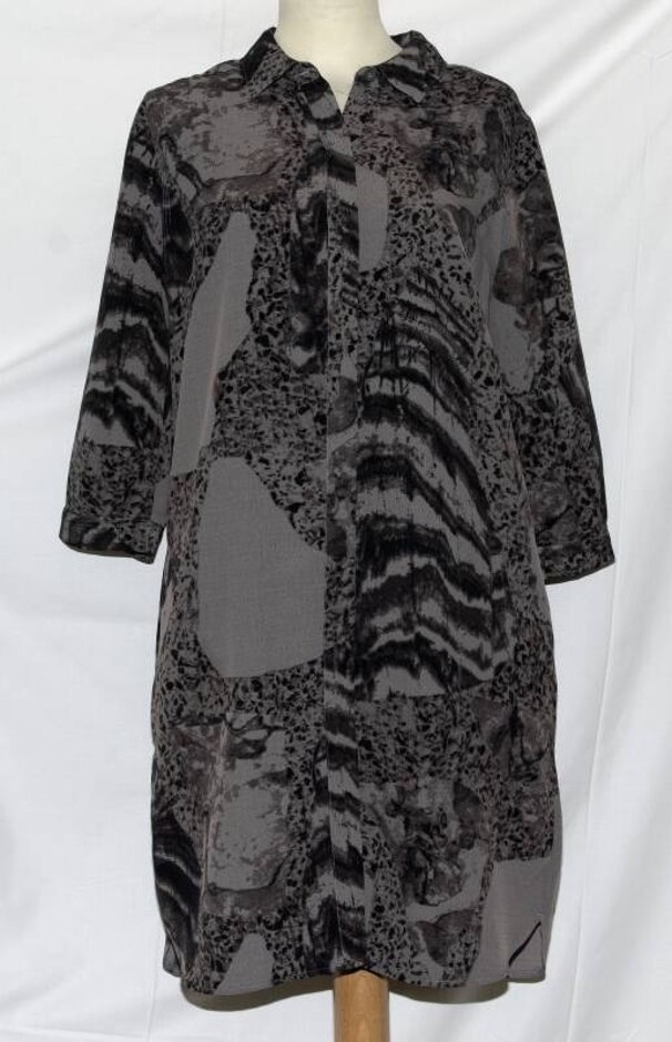 Next Petite Shirt Dress Grey Size: 8