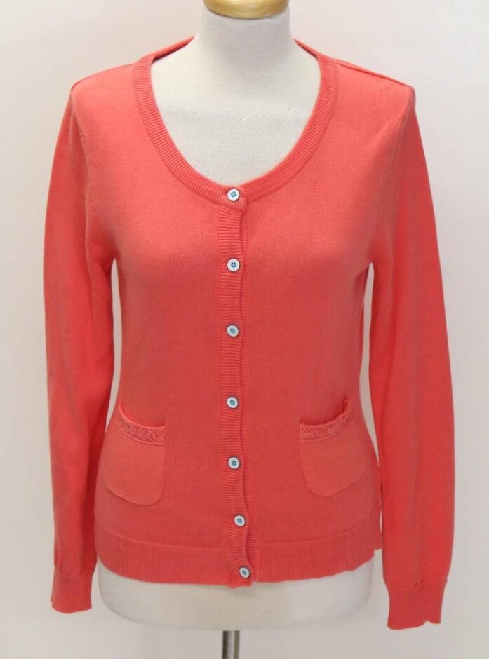 Brakeburn Vgc  100% Cotton Cardigan Coral Size: 10