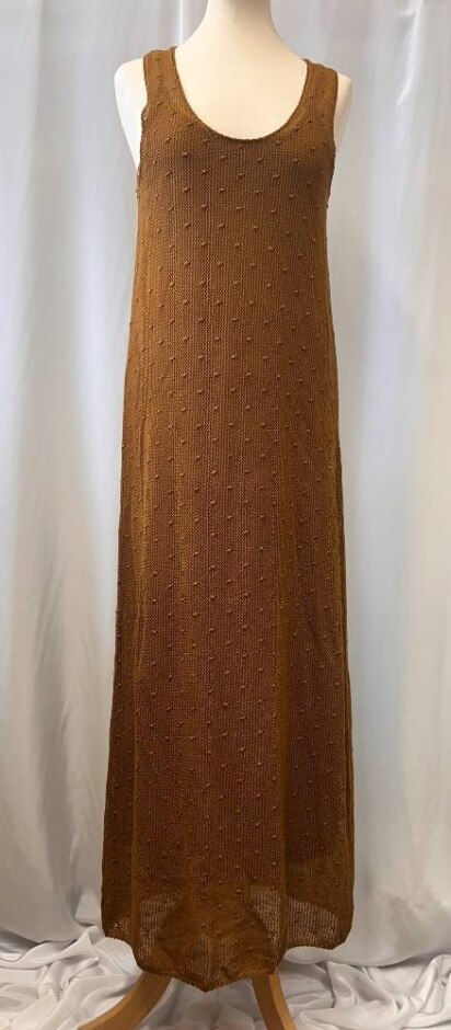 Zara Lightweight Knitted Dress Bronze Size: M