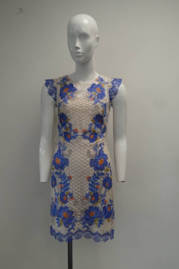 Karen Millen Sleeveless Dress Blue Size: 6