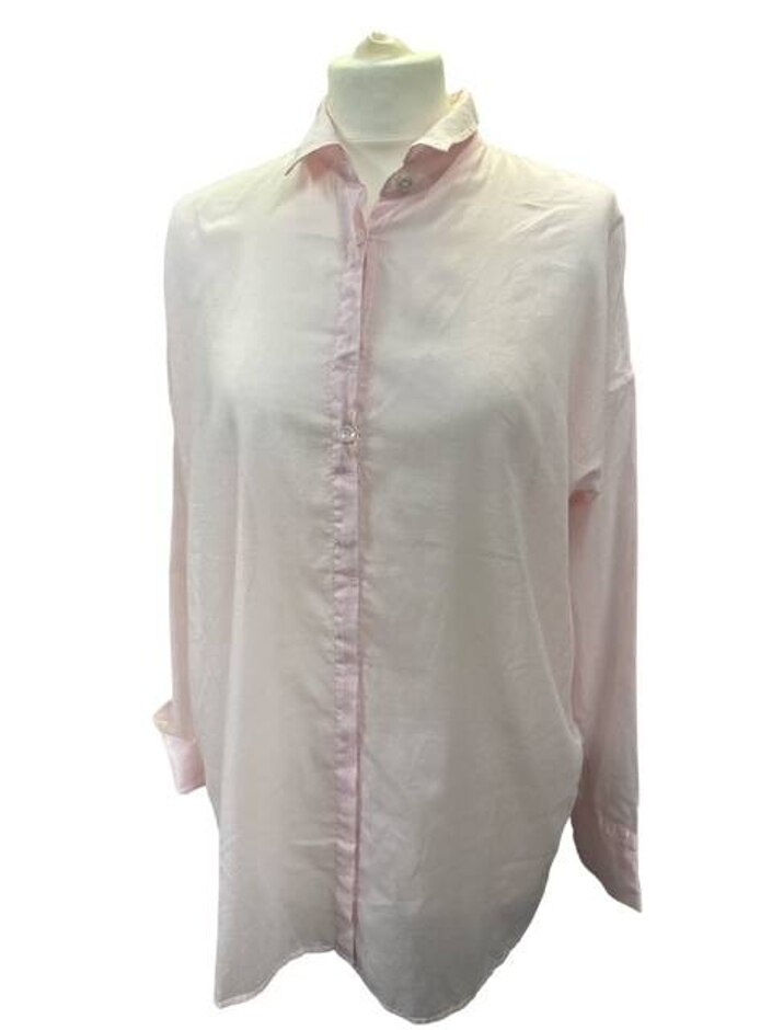 Escales Ultra-light Cotton Shirt Pale Pink Size: M