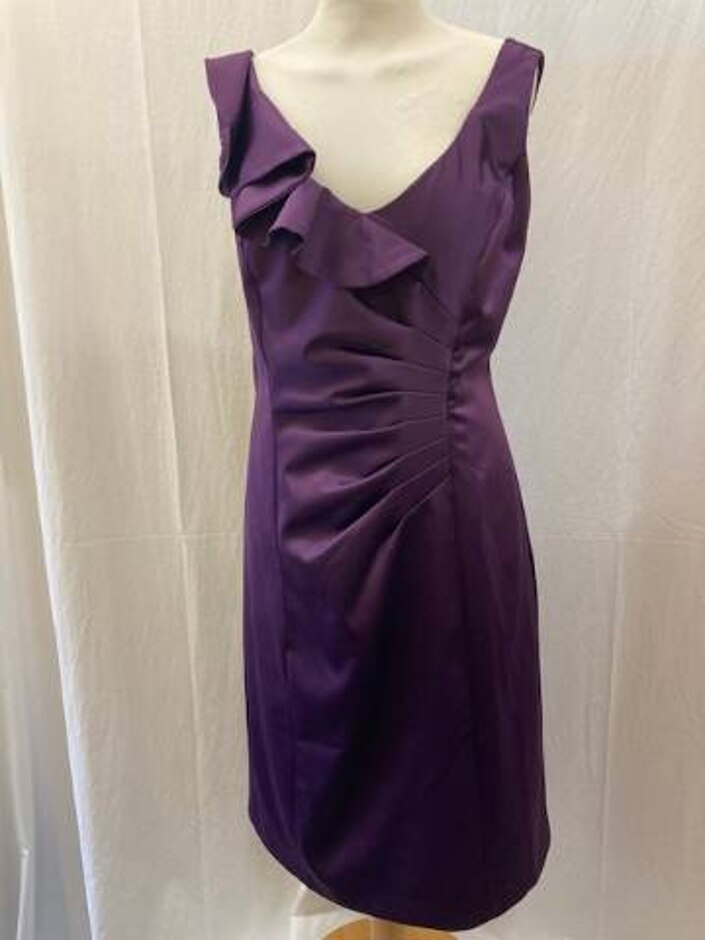 Debenhams Sleeveless Pencil Party Dress Purple Size: 14