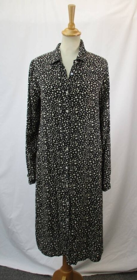 Jojo Maman Bebe Spotty Maternity Dress Black/white Size: 10