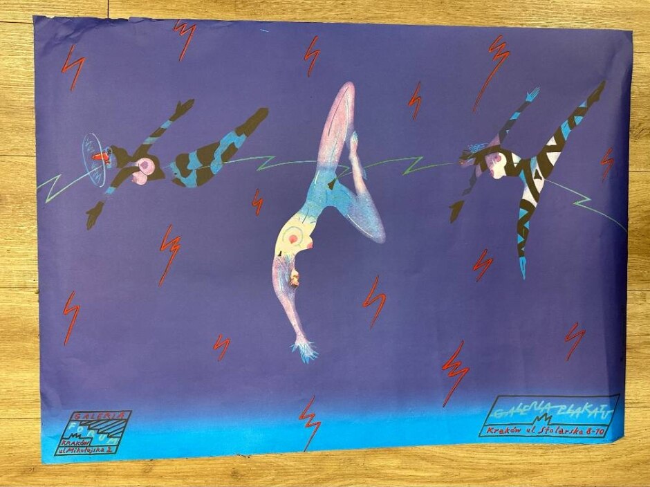 Exhibition Poster By Roman Kalarus For Galeria Forum 1987 (67 X 98cm)