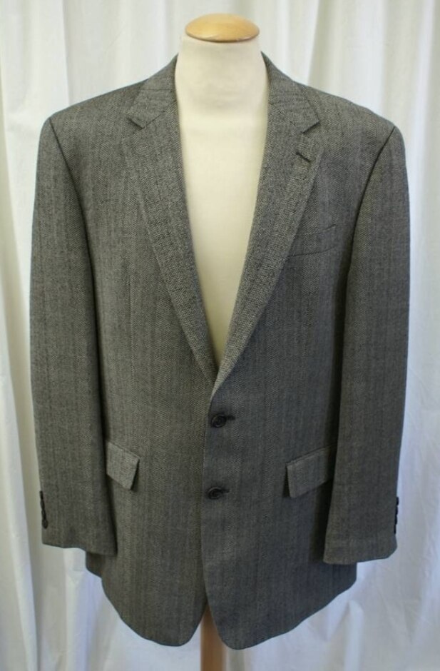Lauren - Ralph Lauren Herringbone Check Jacket Grey Size: L