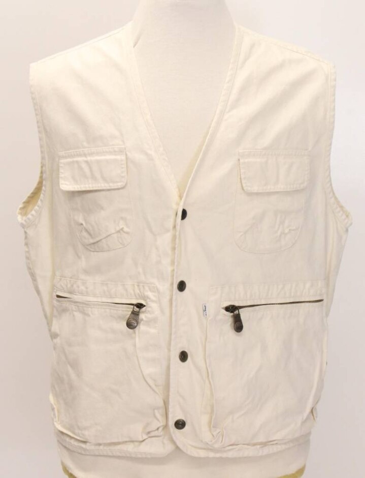 Levi's Vintage Cotton Gilet Cream Size: L