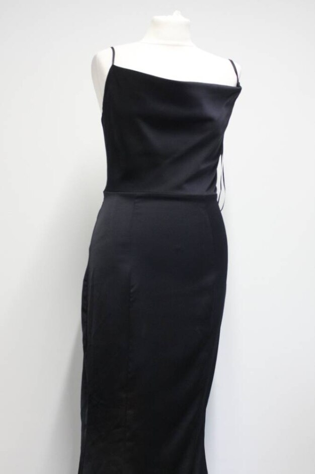 Lipsy Scoop Neck, Strappy Dress Black Size: 10