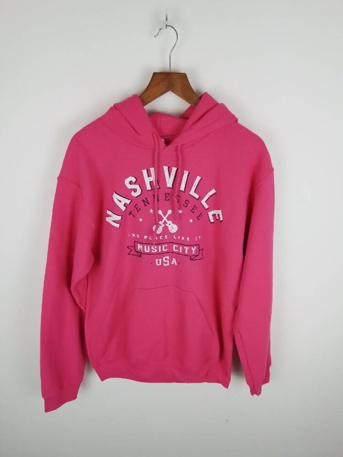 Gildan Hoodie Pink Size: S