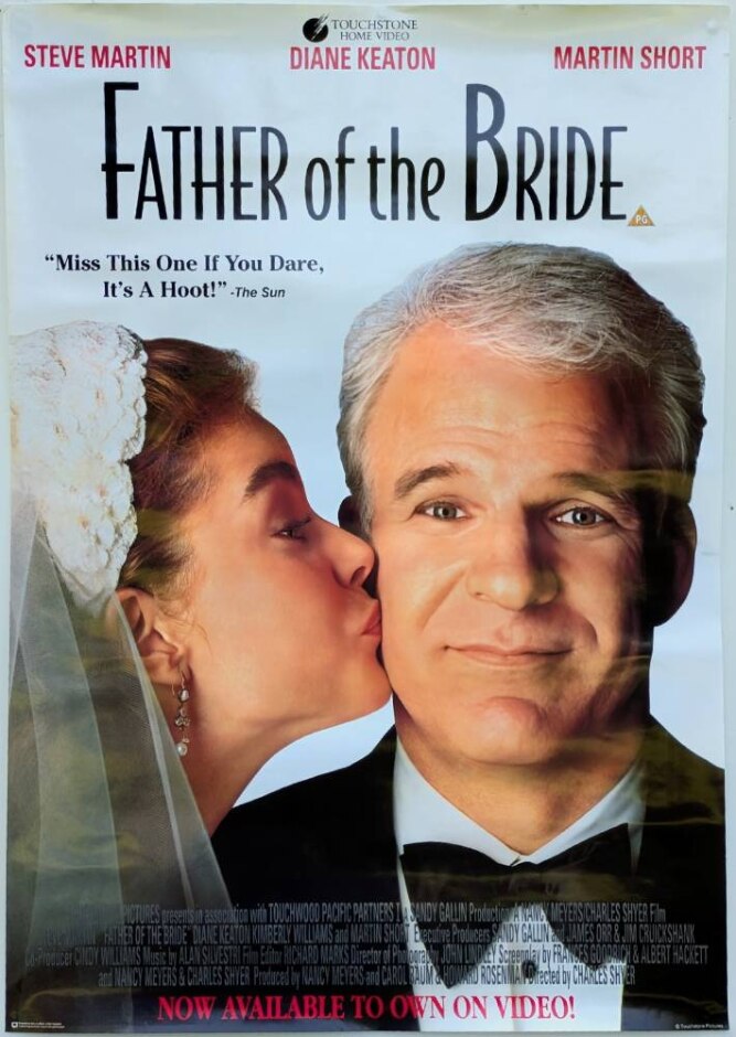 Father Of The Bride (1991) Steve Martin/diane Keaton - Original Film Poster *rolled Exshop Stock*