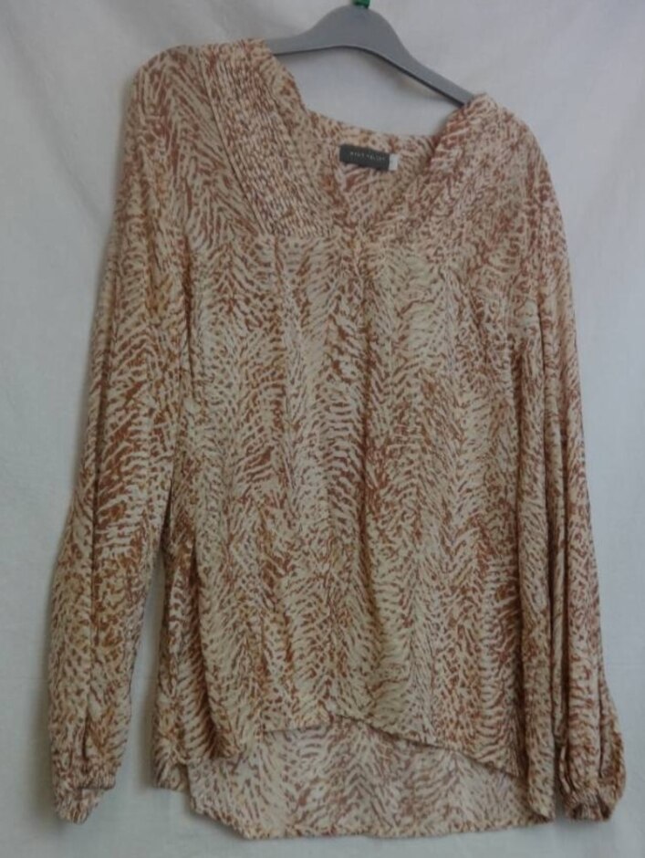 Mint Velvet Delicate Long Sleeve Top Terracotta  Size: M