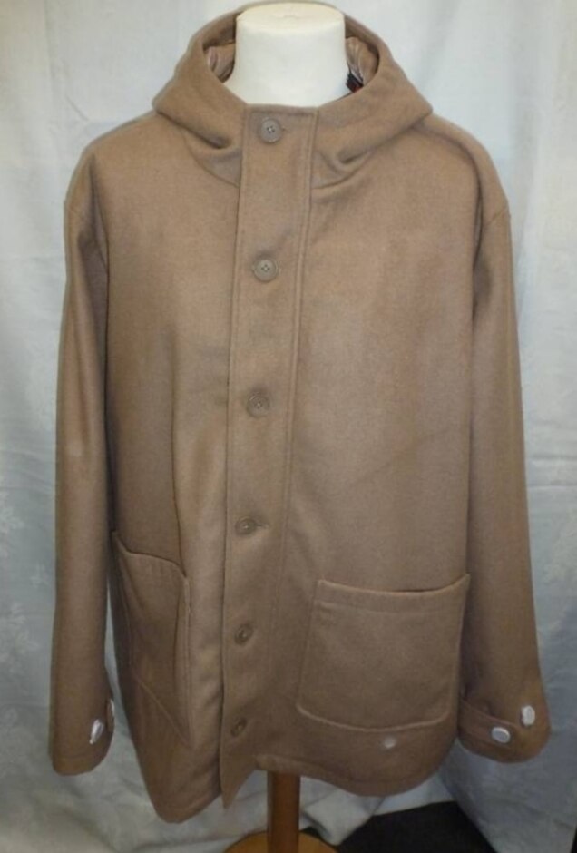 Bnwt Cotton Traders  Hooded Duffle Coat With Wool  Camel Size: Xxxl
