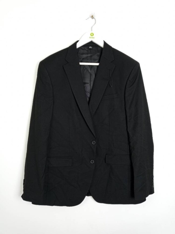M&s Slim Fit Single Breasted Blazer Black Size: 44" Chest