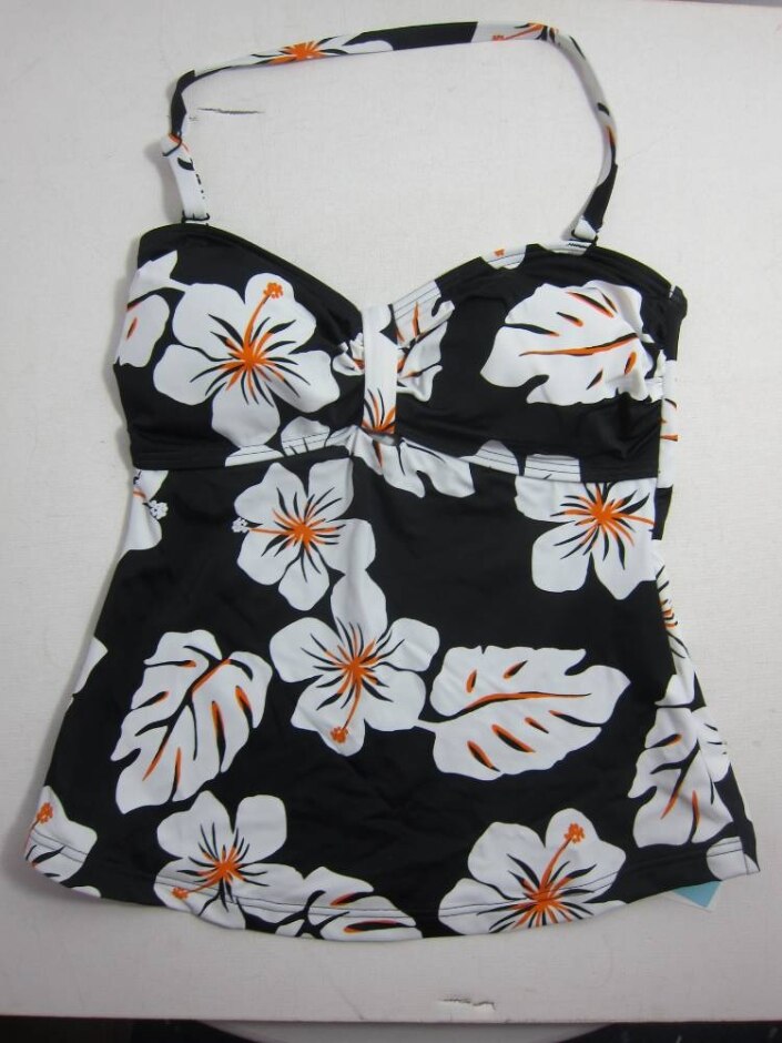 M&s Tankini Top Black Size: 12