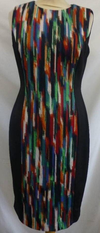 Calvin Klein Women's Aztec Print Dress Black  Size: 6