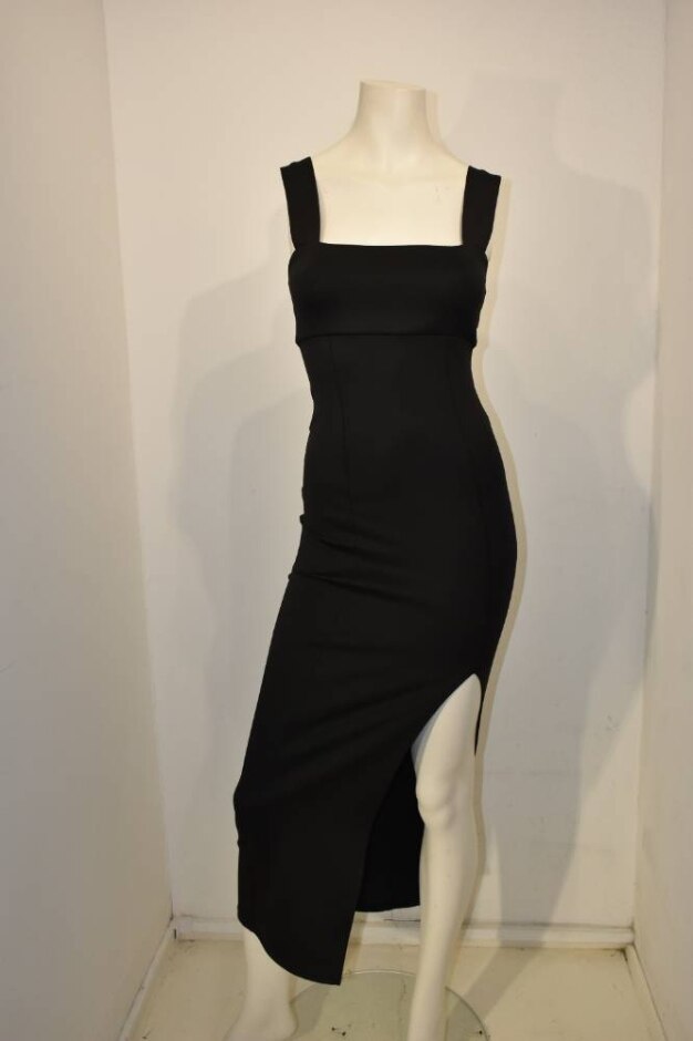 Asos Midi Dress Black Size: 6