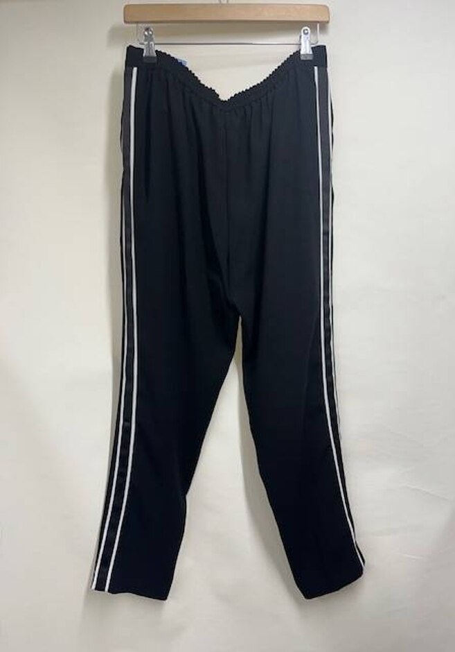 White Label 2-strip Black & White Chinos Black Size: 14
