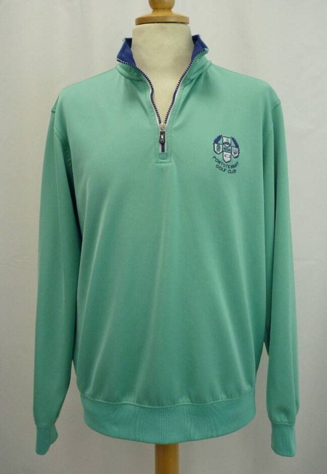Fairway & Greene Portstewart Golf Coughlin Top Mint Green/navy Size: L