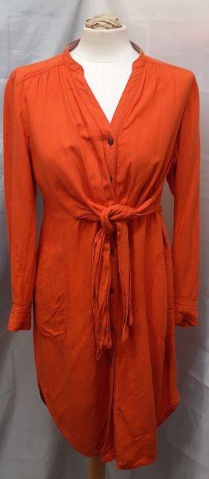 Maeve Orange Cotton Dress Orange Size: 6