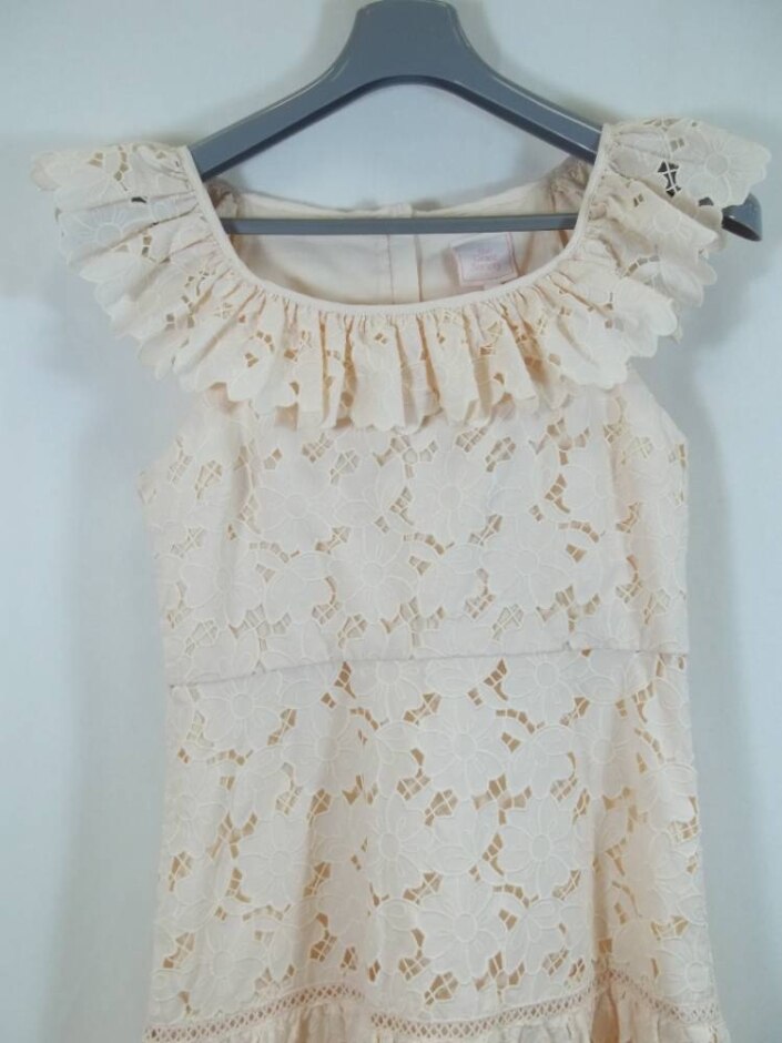 The Grace Society Dress - Casual -cotton Cream Size: Xs