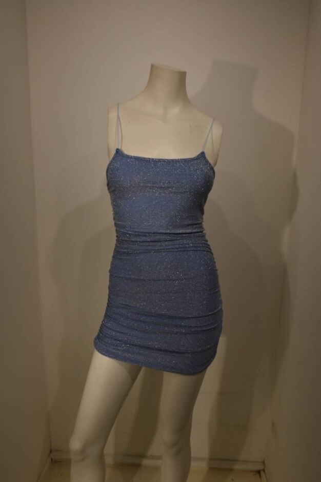 Shein Figure Hugging Dress Blue Size: S