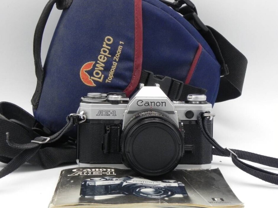 Canon Ae-1 35mm Film Slr With Fd 50mm 1:1.8 - Spares Or Repair