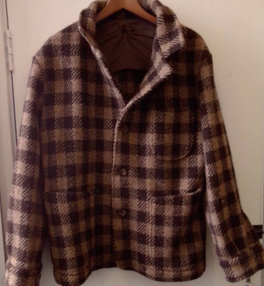 Unbranded Hunting Jacket 100% Wool Check Jacket Brown/camel Size: Xs