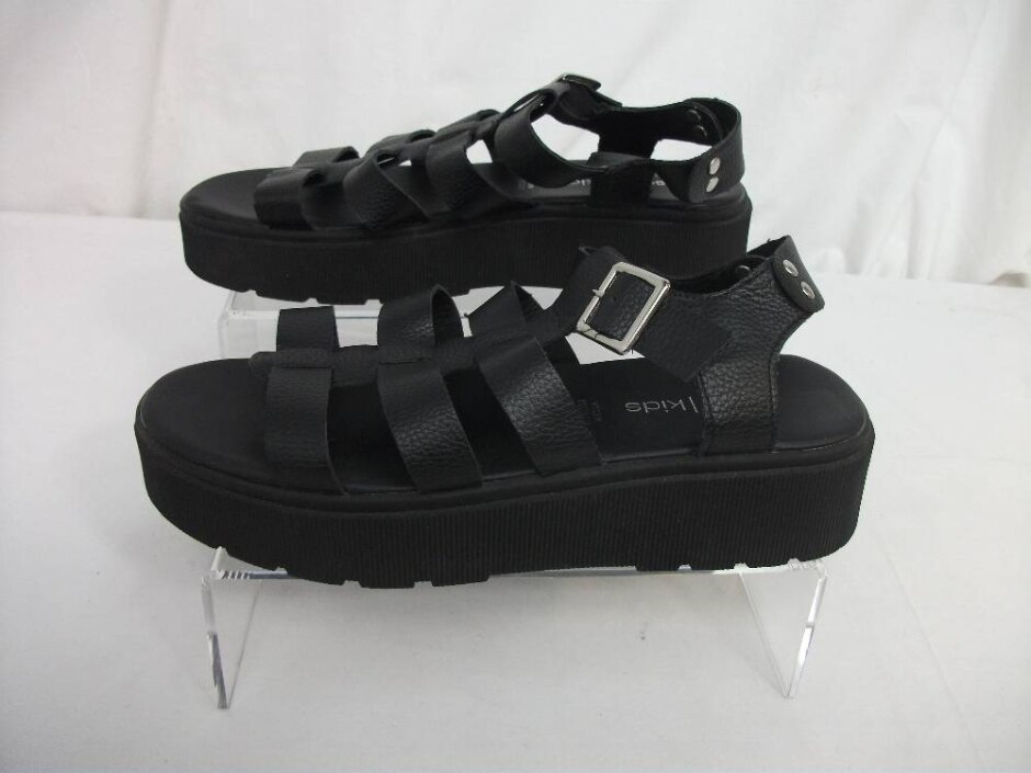 Schuh Vegan Friendly Platform Sandals Black Size 5