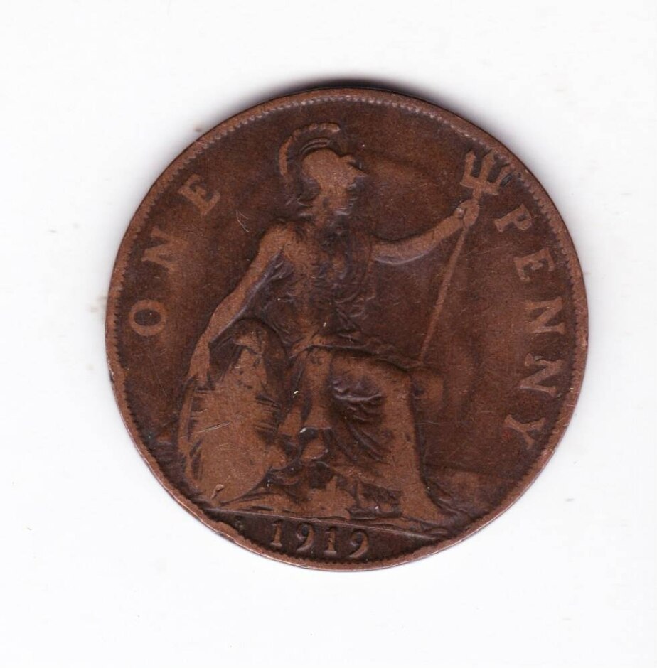 1919 Penny With 'h' Mint Mark