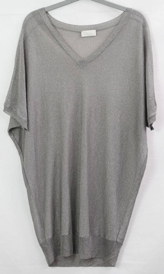 The White Company Sparkly Loose Top Silver Size: S