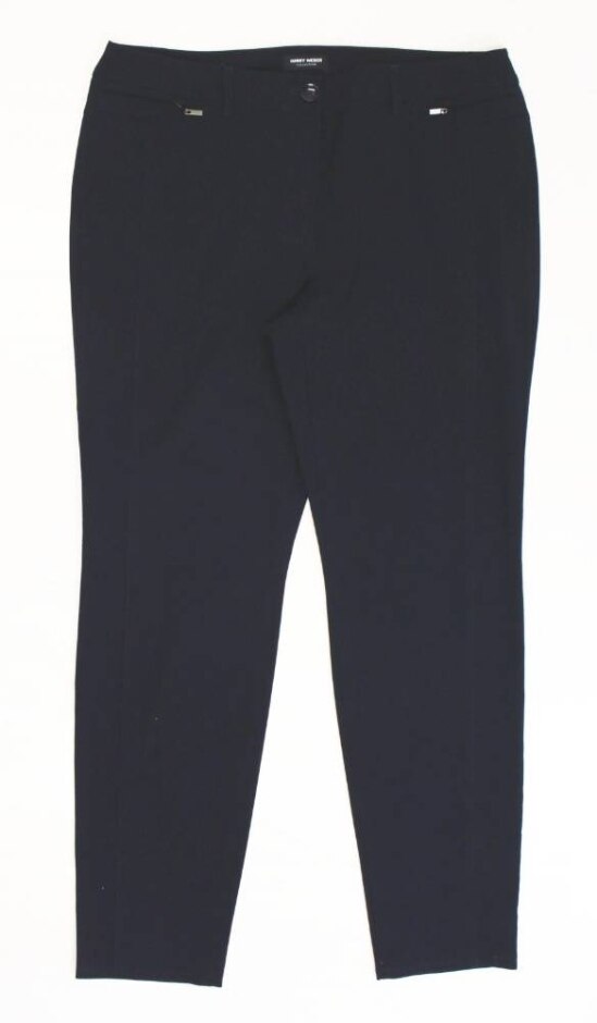 Gerry Weber Vgc Straight Leg Trousers Navy Blue Size: 36