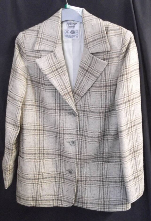 Heather Valley Lined Jacket Oatmeal Tartan Size: M