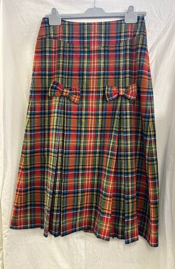 Cabbages & Roses Orange Wool Tartan Multicolored Size: 10