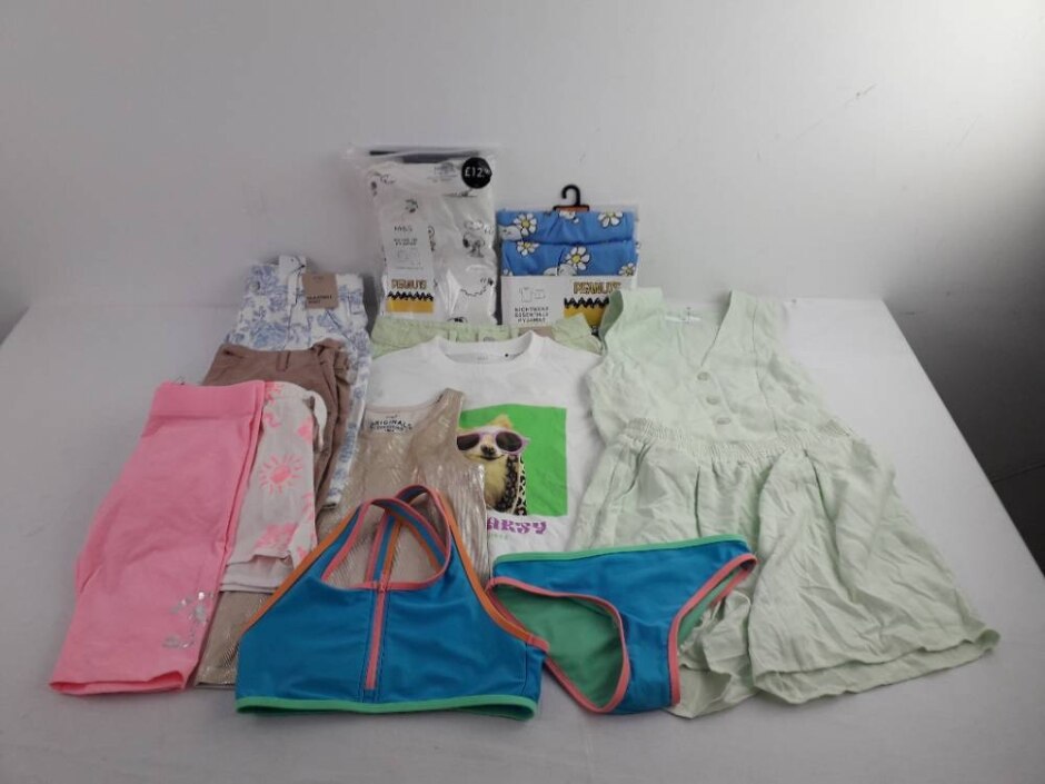 M&s Girl's 13xbundle Shorts,  Pyjama, Waistcoat,pyjama Multicolour Size: 11 - 12 Years