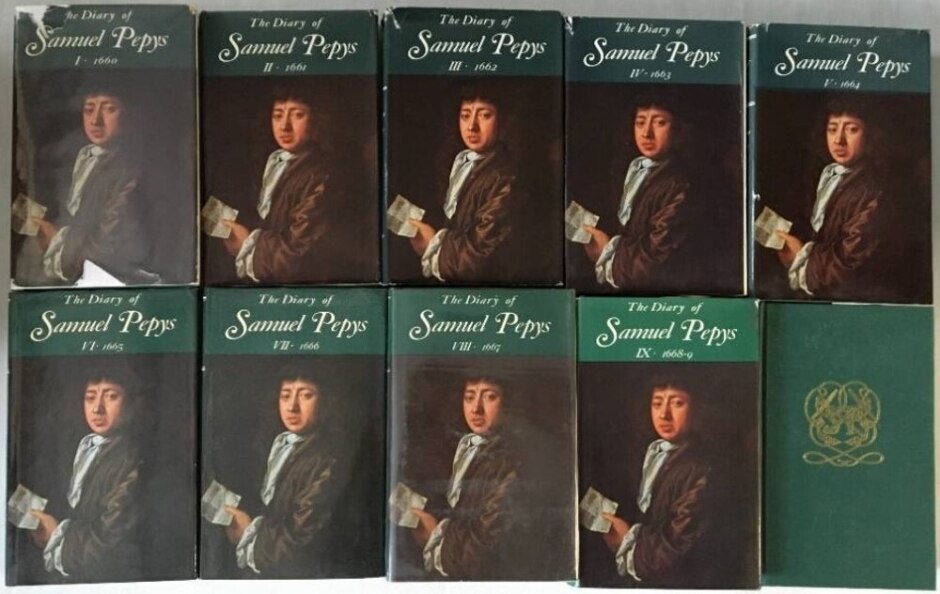 The Diary Of Samuel Pepys A New & Complete Transcription, Hbk 9 Vols + Index, Vol 10 Missing