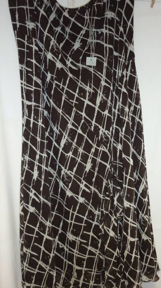 M&s Per Una Elasticated Waist Skirt Brown  Size: 18