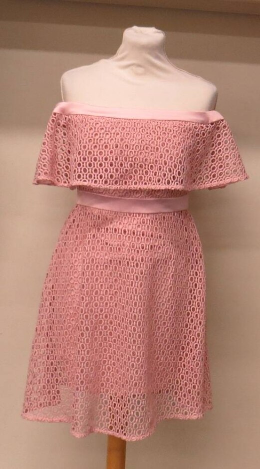 Bardot (bnwt) Off-the-shoulder Lace Dress Pink Size: 8