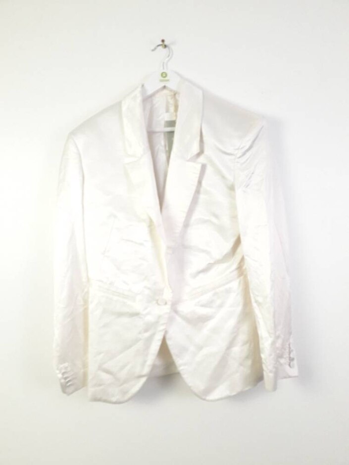 H&m Studio Nwt Men's Organic Cotton Blazer Rrp £50 White Size: S
