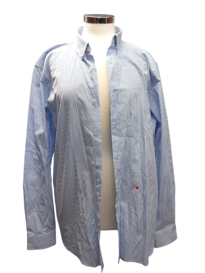 Moschino Shirt Blue / White Size: 16.5" Collar