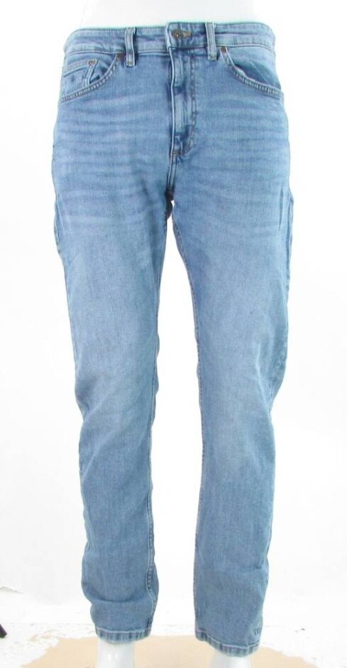 Vintage St Michael M&s Cotton Rich Straight Leg Jeans Light Indigo Size: 34