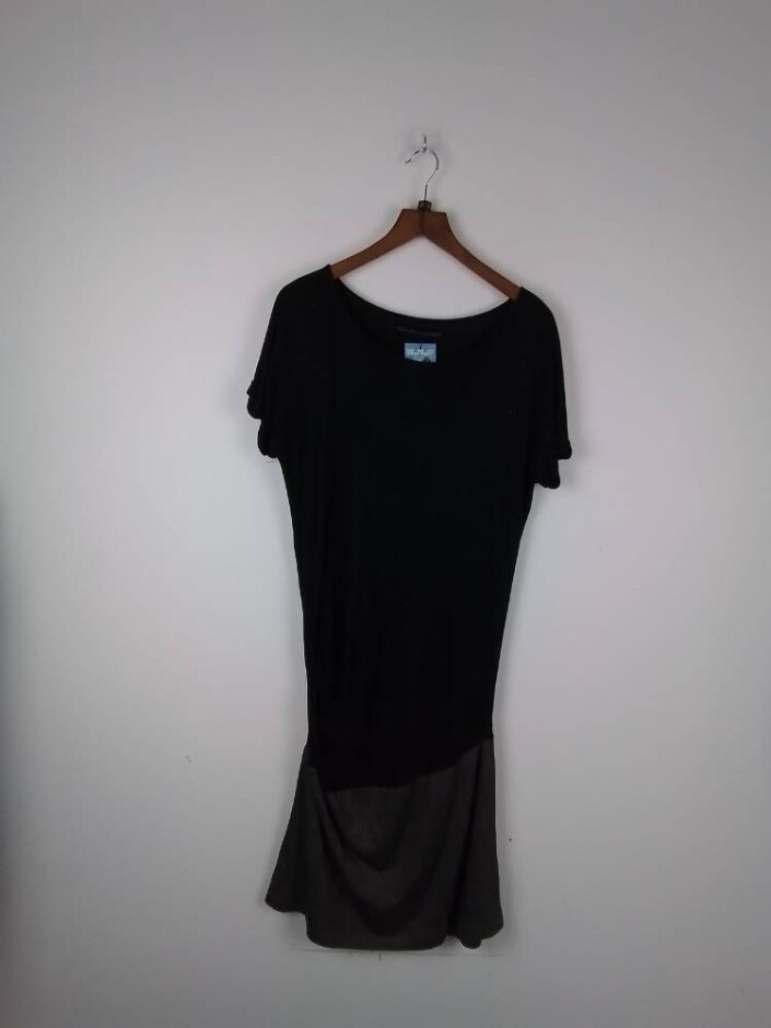 All Saint  Luso Mini Dress Black & Grey Size: 14