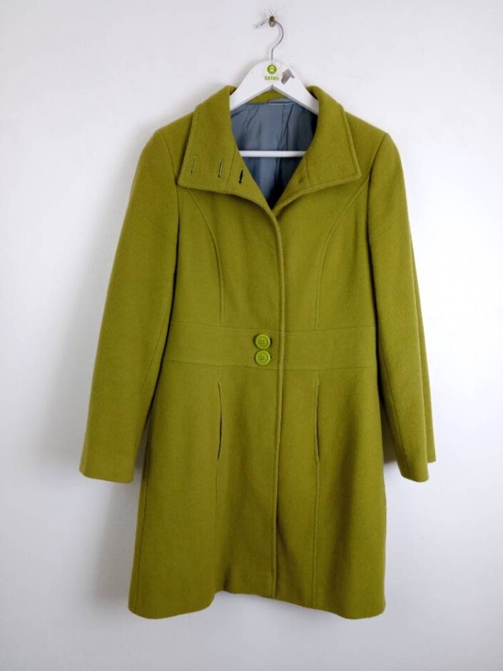 Laura Ashley Women's Woollen Pea Coat Green Size: 10