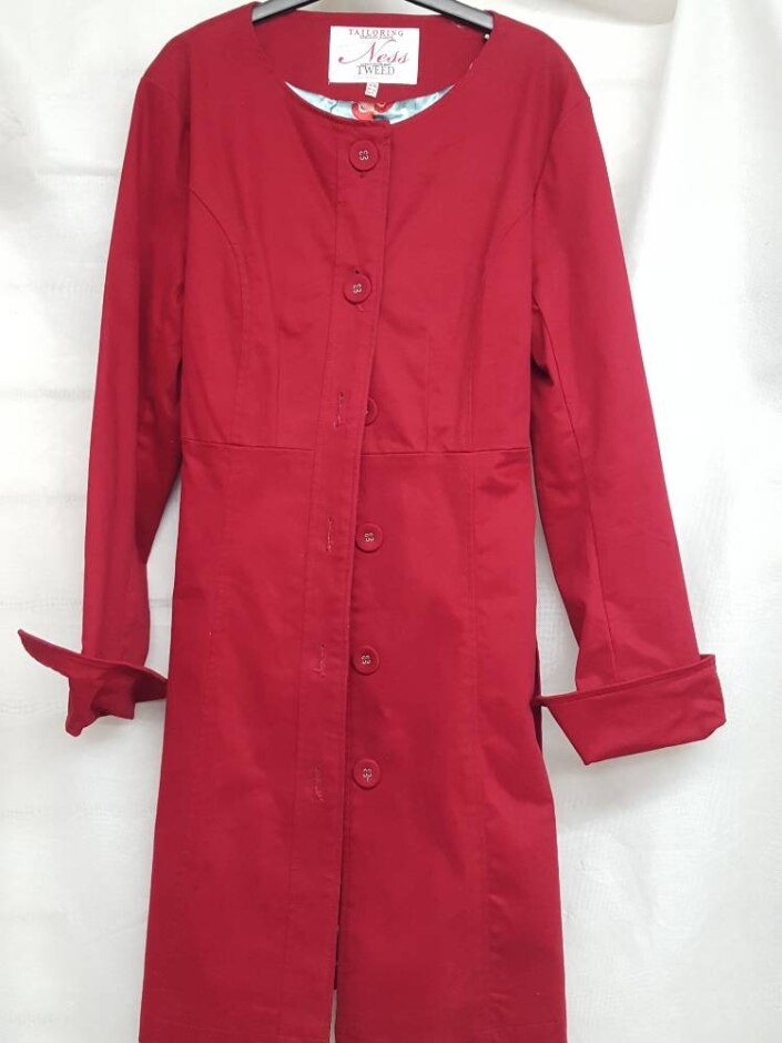 Ness Tweed Jacket Red Size: 10